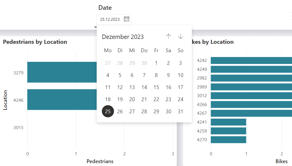 Single Date Picker in Power BI